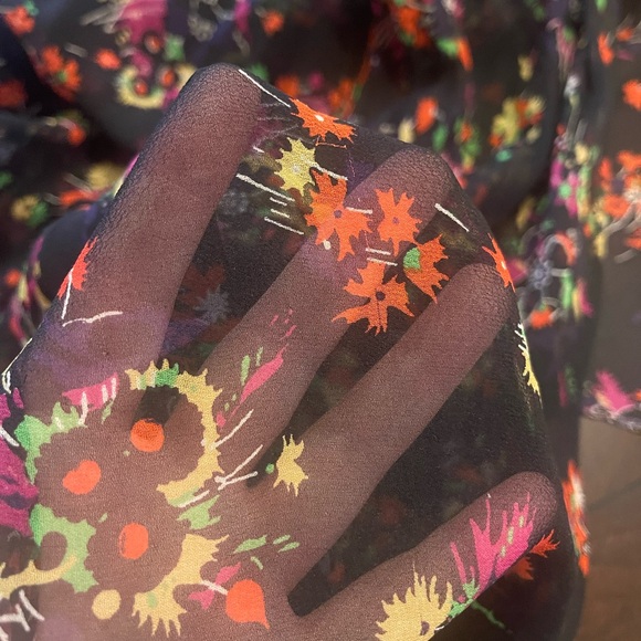 Veronica Beard Floral Print Long Dress 10 - Picture 4 of 5